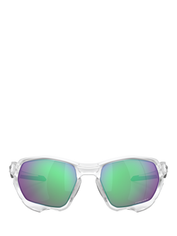 Oakley OO9019A Unisex Wrap Around Sunglasses, Matte Clear/Mirror Green - view 2, Matte Clear/Mirror Green