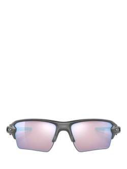 Oakley OO9188 Unisex Rectangular Sunglasses, Steel - view 2, Steel