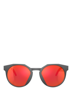 Oakley OO9464 Unisex Round Sunglasses, Matte Carbon/Mirror Orange - view 2, Matte Carbon/Mirror Orange