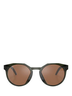 Oakley OO9464 Unisex Round Polarised Sunglasses, Olive Ink/Brown - view 2, Olive Ink/Brown