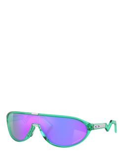 Oakley OO9467 Men's Oval Sunglasses, Translucent Celeste