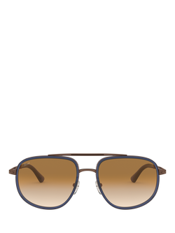 Persol PO2465S Oval Tinted Sunglasses - view 2, Blue/Brown