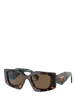 Prada PR 15YS Women's Irregular Sunglasses, Tortoise/Brown, Tortoise/Brown