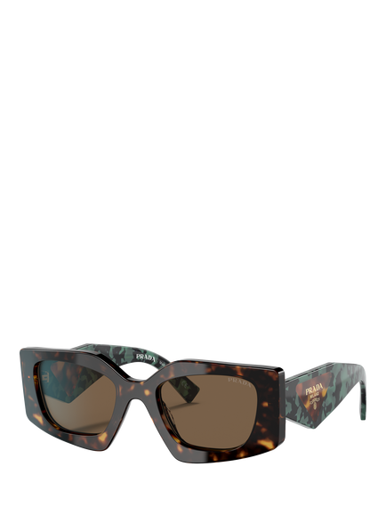 Prada PR 15YS Women's Irregular Sunglasses, Tortoise/Brown, Tortoise/Brown