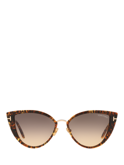 TOM FORD 4402L3 Women's Round Gradient Sunglasses - view 2, Tortoise/Grey