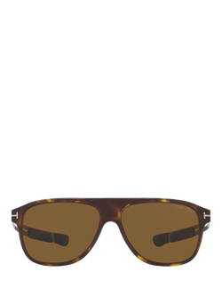 TOM FORD TR001356 Men's Square Sunglasses, Tortoise/Brown - view 2, Tortoise/Brown