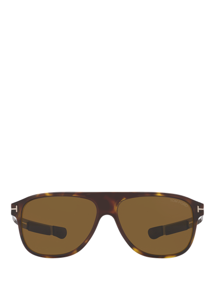 TOM FORD TR001356 Men's Square Sunglasses, Tortoise/Brown - view 2, Tortoise/Brown