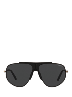 TOM FORD TR001408 Men's Aviator Sunglasses, Matte Black/Black - view 2, Matte Black/Black