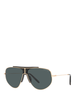 TOM FORD TR001408 Men's Aviator Sunglasses, Pink Gold/Blue, Pink Gold/Blue