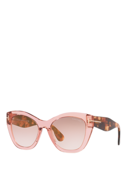 TOM FORD TR001422 Women's Oval Sunglasses, Pink/Pink Gradient, Pink/Pink Gradient