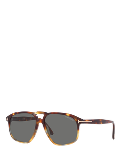TOM FORD TR001532 Men's Aviator Sunglasses, Havana/Grey, Havana/Grey