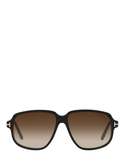 TOM FORD TR001632 Men's Square Sunglasses - view 2, Shiny Black/Brown Gradient