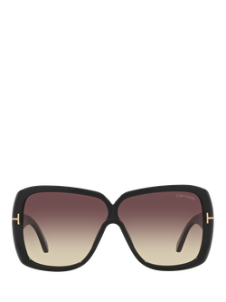 TOM FORD TR001643 Women's Butterfly Sunglasses, Shiny Black/Brown Gradient - view 2, Shiny Black/Brown Gradient