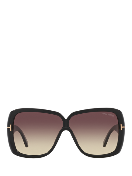 TOM FORD TR001643 Women's Butterfly Sunglasses, Shiny Black/Brown Gradient - view 2, Shiny Black/Brown Gradient