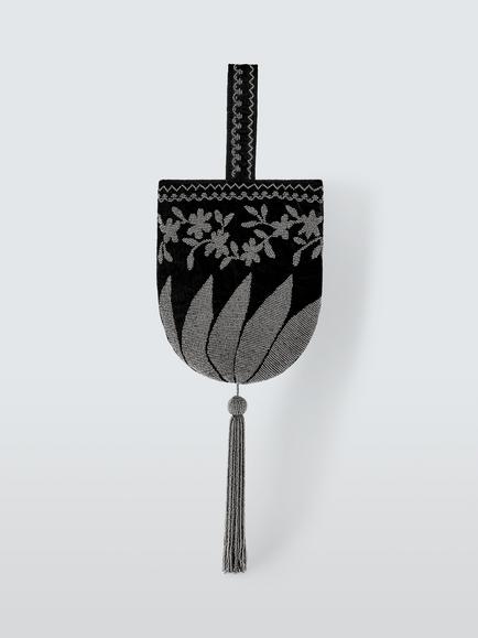 John Lewis x RIXO Aris Beaded Grab Bag, Black, Black