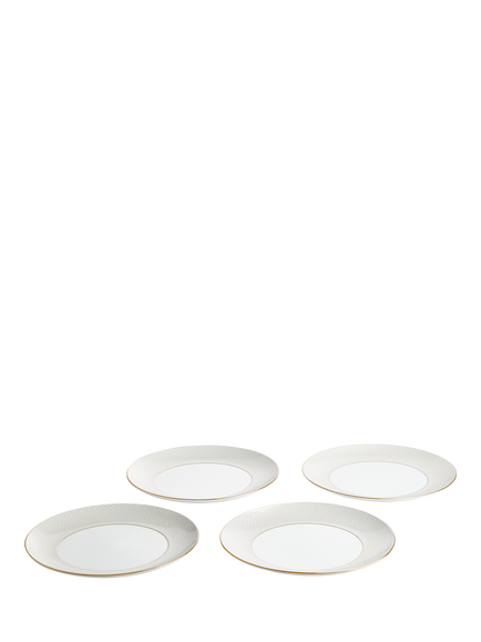 Wedgwood Gio Gold Bone China Dinnerware Set, 12 Piece, White/Gold - view 2, White