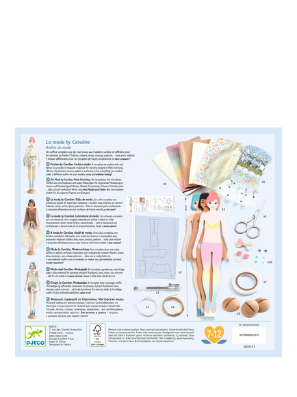 Djeco La Mode by Caroline Fashion Design Kit - view 2, Multi