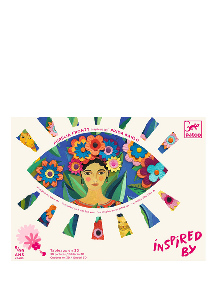 Djeco Frida Kahlo Aurélia Fronty Paper Flower Craft Kit, Multi
