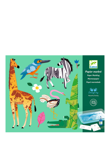 Djeco Animal Paper Marbling Kit, Multi