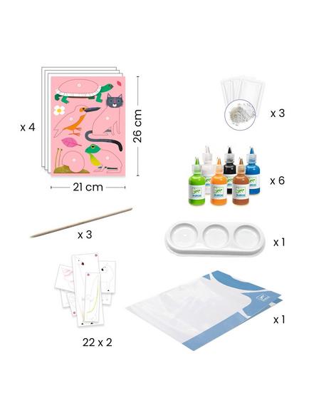 Djeco Animal Paper Marbling Kit - view 2, Multi