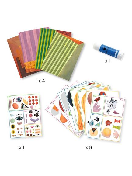 Djeco Picasso Philip Giordano La Tete Card Craft Kit - view 2, Multi