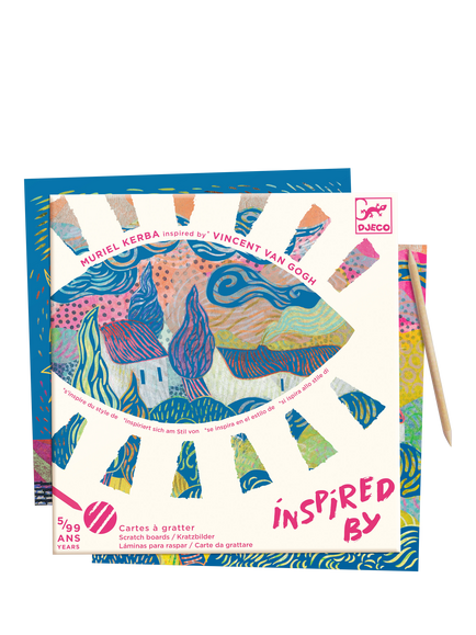Djeco Van Gogh The South Scratch Card Art Kit, Multi