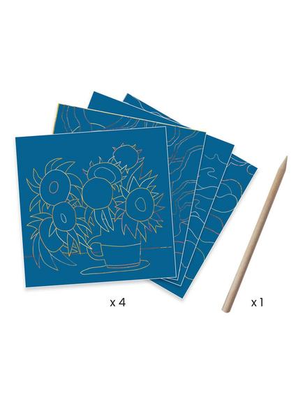 Djeco Van Gogh The South Scratch Card Art Kit - view 2, Multi