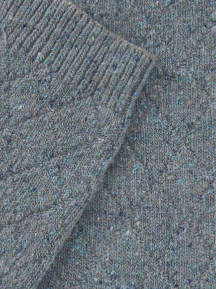 John Lewis Diamond Wool Blend Ankle Socks - view 2, Grey