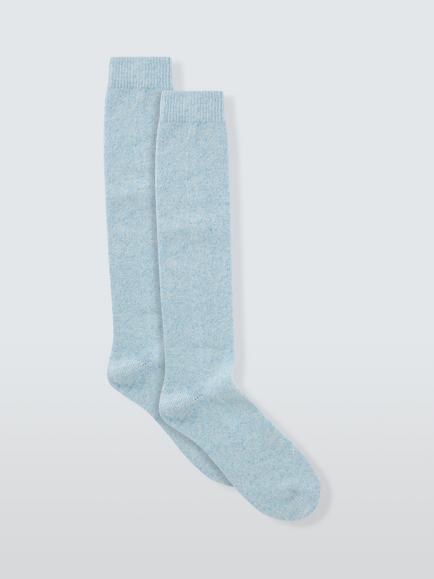 John Lewis Wool Blend Knee High Socks, Blue