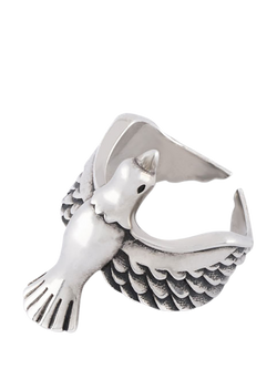 Serge DeNimes Sterling Silver Dove Ring - view 2, Silver
