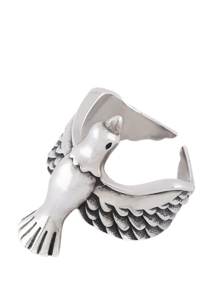 Serge DeNimes Sterling Silver Dove Ring - view 2, Silver