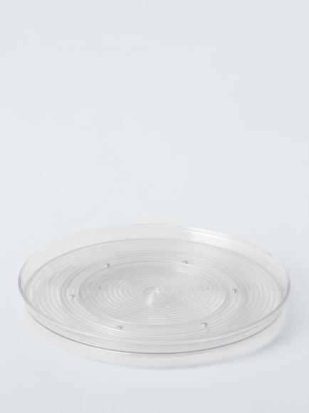 John Lewis Shallow Plastic Condiment Turntable, Clear