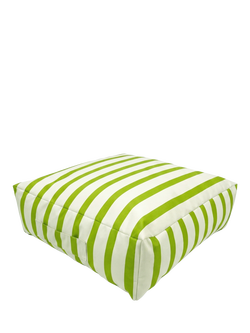 rucomfy Striped Box Floor Cushion Beanbag, Olive Green