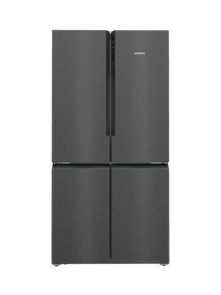 Siemens OUTLET iQ300 KF96NAXEAG Freestanding 65/35 American Fridge Freezer, Like New, Black Stainless Steel, Black Stainless Steel