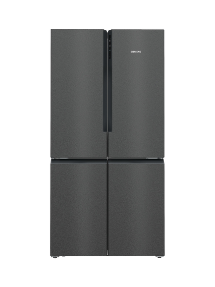 Siemens OUTLET iQ300 KF96NAXEAG Freestanding 65/35 American Fridge Freezer, Like New, Black Stainless Steel, Black Stainless Steel