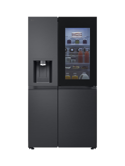 LG OUTLET GSXE90EVDD Freestanding 60/40 American Fridge Freezer, Like New, Black, Black