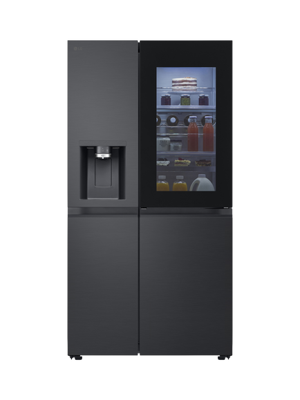 LG OUTLET GSXE90EVDD Freestanding 60/40 American Fridge Freezer, Like New, Black, Black