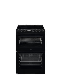 AEG OUTLET CCX6740ACB Freestanding Ceramic Hob Electric Cooker, Like New, Black, Black