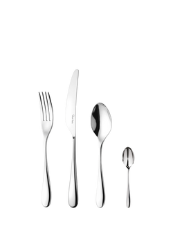 Robert Welch Arden Bright Stainless Steel Cutlery Set, 16 Piece/4 Place Settings, Silver