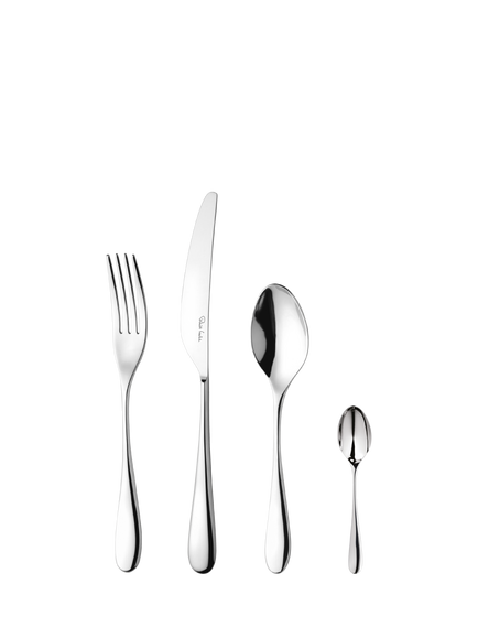 Robert Welch Arden Bright Stainless Steel Cutlery Set, 16 Piece/4 Place Settings, Silver