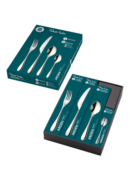 Robert Welch Arden Bright Stainless Steel Cutlery Set, 16 Piece/4 Place Settings - view 2, Silver