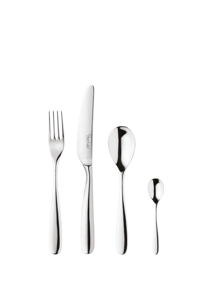 Robert Welch Stanton Bright Stainless Steel Cutlery Set, 16 Piece/4 Place Settings, Silver