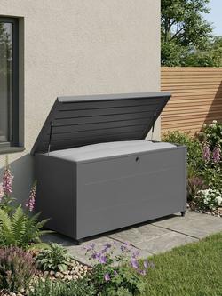 Hayward Jardine Stor Galvanised Lockable Garden Storage Box, 1056L - view 2, Grey