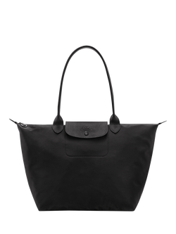 Longchamp Le Pliage One Large Shoulder Bag, Black, Black
