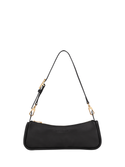 Longchamp Looong Medium Leather Shoulder Bag, Black