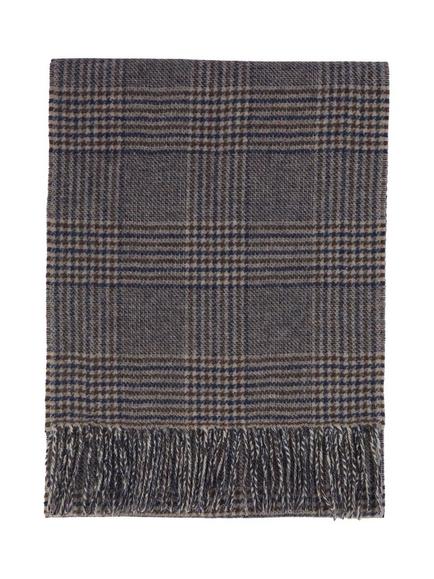Barbour Mya Pure Wool Check Reversible Scarf, Mocha, Mocha