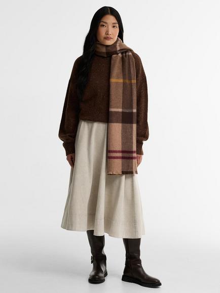 Barbour Rosefield Wool Scarf, Muted Tartan - view 2, Muted Tartan
