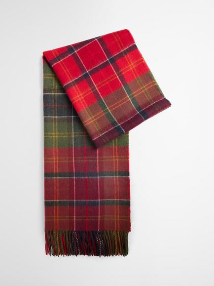 Barbour Serena Wool Scarf, Cardinal/Tartan, Cardinal/Tartan