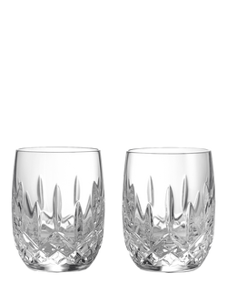 Waterford Crystal Lismore Connoisseur Cut Glass Rounded Whiskey Tumbler, Set of 2, 180ml, Clear, Clear