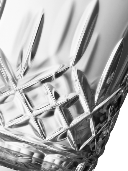 Waterford Crystal Lismore Cut Glass Double Old Fashioned Whiskey Tumbler, Set of 2, 375ml, Clear - view 2, Clear